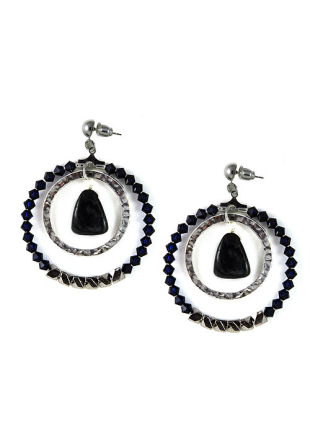 Обици с камъни Swarovski и турмалин Dannyra Jewels