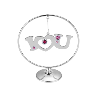 Статуетка с надпис обичам те декорация кристали Swarovski RY086