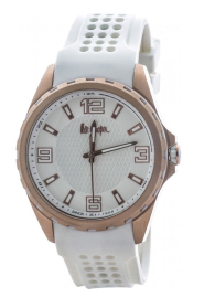 Lee Cooper LC-21L-G Women's silicone strap watch in copper gold colour
