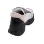 Women's sneakers made of genuine leather in black, silver and natural suede in powder color 21236