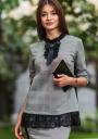 Women's blouse suit with lace and Avangard skirt