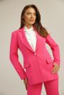 Women's pink suit with fitted jacket and trousers 62003-709 -42208-709