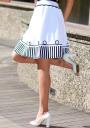 Fine Knited Material Skirt in White Colour  Z13