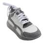 Women's sneakers natural leather combination silver and white 3038WHITE