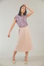 Women's skirt pleated in powder color 52114-201