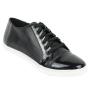 Black women's sneakers with lacquer 1601-black