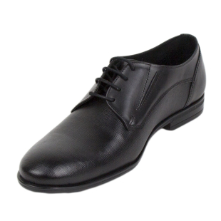 Men's black leather evening shoes 33161