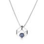 Silver necklace with natural black pearl CAA086NB Swan