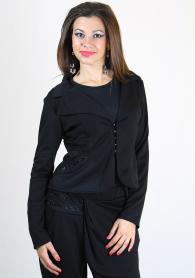 Sacou de culoare neagră de damă RUMENA