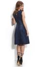 Rochie unică în albastru denim cu bumbac Avangard