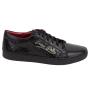 Men's black leather shoes 33707