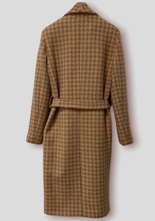 Women's winter coat in camel color with belt 12105-844