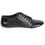 Black women's sneakers with lacquer 1601-black