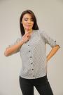 Cămașă albă elegantă cu buline 82302-131