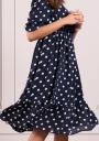 Long women's dress blue color with dots Avangard