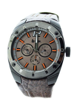 Сив мъжки часовник с кожена каишка Lee Cooper LC-28G-A