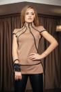 Beige and black top with leggings Avangard