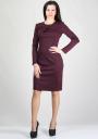 Marsala dress with tucks on neck RUMENA
