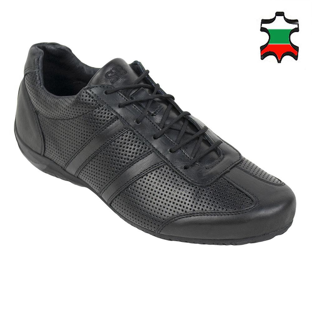 During ~ Chamber Overcome Adidasi barbati din piele naturala de culoare negru cu perforare | Pantofi casual barbati | bg-look.com During ~ Chamber Overcome Adidasi barbati din piele naturala de culoare negru cu perforare | Pantofi casual barbati | bg-look.com