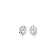 Cercei din argint cu perla naturala si zircon RT083EW Swan