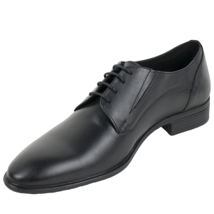 Men's shoes elegant black smooth leather