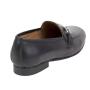 Women's moccasins elegant model low heel in black color with buckle HARMONY11GREYL