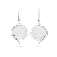 Сребърни обици с бял седеф GL1731E Swan