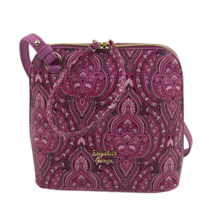 Casual women's bag in purple motifs 855-105