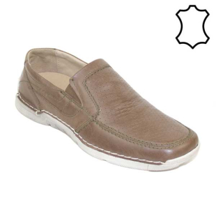 Men's moccasins made of genuine leather in brown color without ties Josef Seibel 21247
