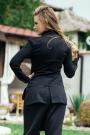 Black top with back zipper and high collar Avangard