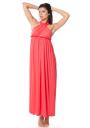 Rochie de culoare coral cu decolteu incrucisat City Safari