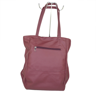 Casual women's bag in burgundy color made of genuine leather Emi13bordo