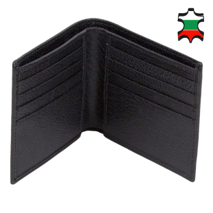 Men's black leather wallet 32884