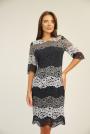 Multicolor lace knee length dress 72140-972