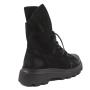 Women's ankle boots made of natural suede leather with a bombshell 231BLACK