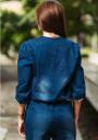 Women denim blouse short jacket with gold cuff Avangard