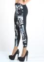 Newspaper print leggings Rumena