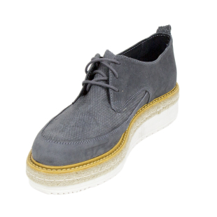 Pantofi din piele naturală în gri pentru femei 33038