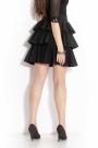 Fusta cu volane si talie inalta