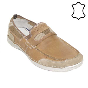 Men's moccasins made of genuine leather in light brown color Josef Seibel 21242