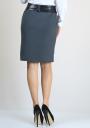 Chic Skirt Made of Soft Elestic Material with Leather Effect Belt BF RUMENA