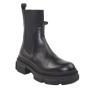 Дамски боти естествена черна кожа набук с ластик TIFFANY04BLACK