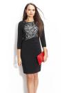 Black dress with white covered with lace