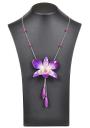 Колие с естествена орхидия  в преливащи цветове Dannyra Jewels
