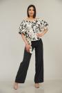 Women's black wide leg trousers 61808-900