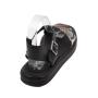Women's elegant sandals with snakeskin effect in red 20626-1448RED
