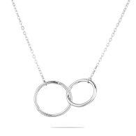 Сребърно колие рингове с цирконий XH4114N Swan