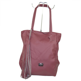 Casual women's bag in burgundy color made of genuine leather Emi13bordo