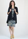 Cardigan asimetric bleumarin de damă RUMENA