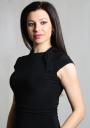 Women's black dress with scarf-neck RUMENA